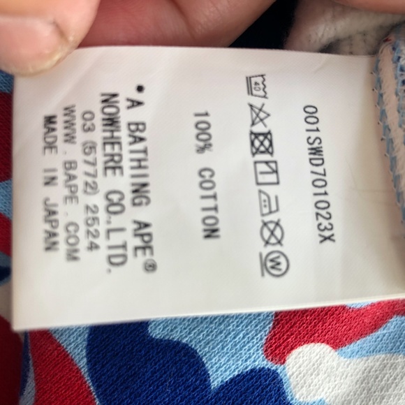 BAPE Crewneck Paris Blue and Red Mens Small - Picture 4 of 6